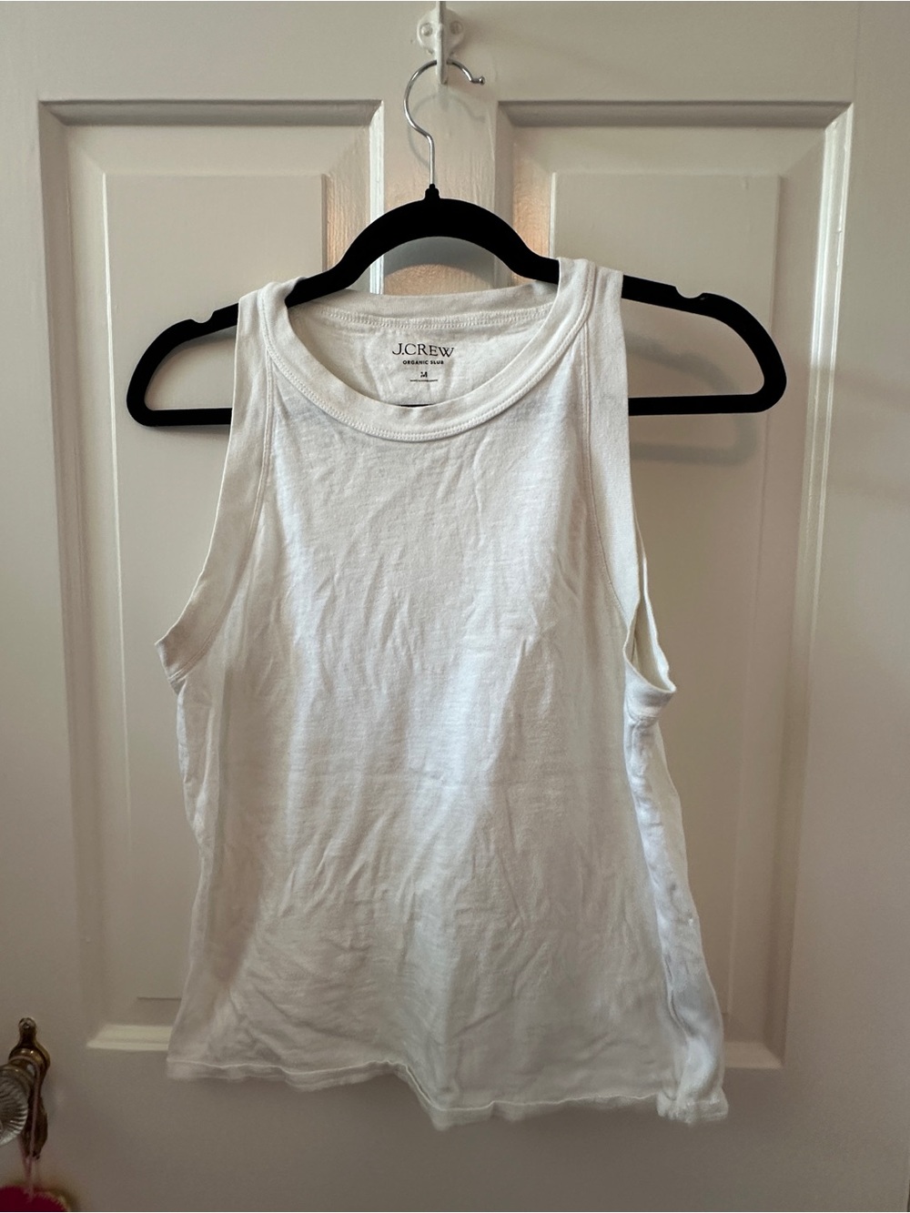 J. Crew Women’s White Slub Cotton Tank Top